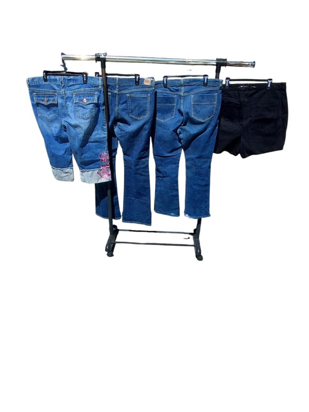 8161....Mixed Denim Jeans & Black Shorts Bundle - Blue + Black, Details Below. - Picture 4 of 12